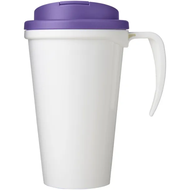 Brite-Americano Grande 350 ml mug with spill-proof lid - Unbranded White Purple