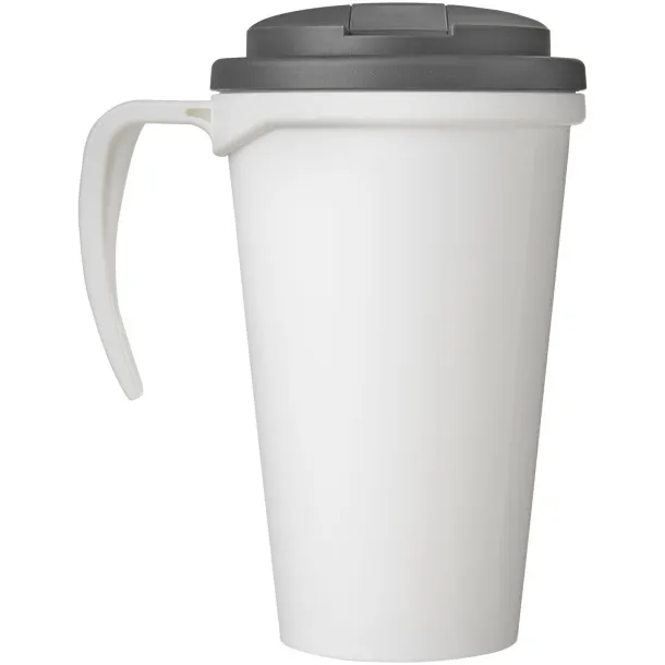 Brite-Americano Grande 350 ml mug with spill-proof lid - Unbranded White Grey