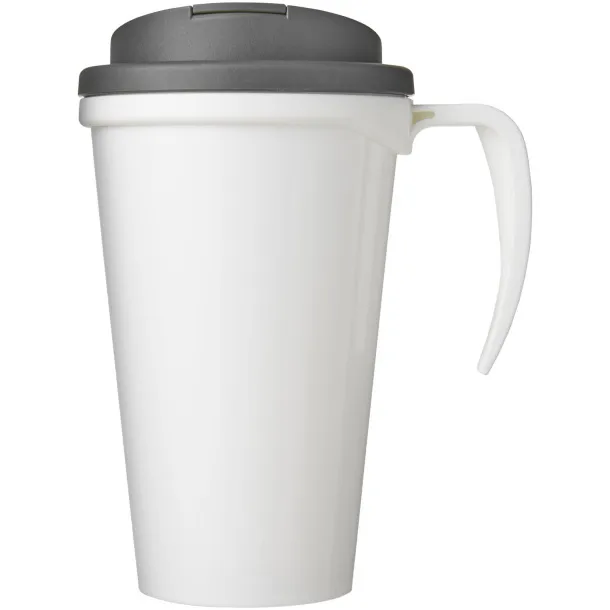 Brite-Americano Grande 350 ml mug with spill-proof lid - Unbranded White Grey