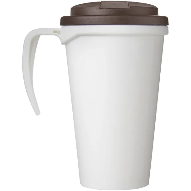 Brite-Americano Grande 350 ml mug with spill-proof lid - Unbranded White Brown