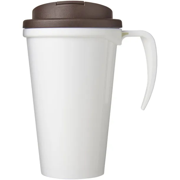 Brite-Americano Grande 350 ml mug with spill-proof lid - Unbranded White Brown