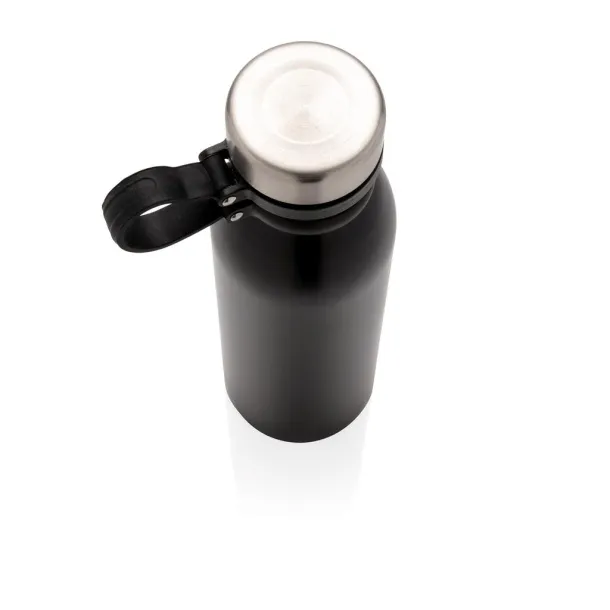  Copper vacuum insulated bottle with carry loop - XD Collection Black 