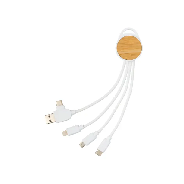  RCS recycled plastic Ontario 6-in-1 round cable - XD Collection White 