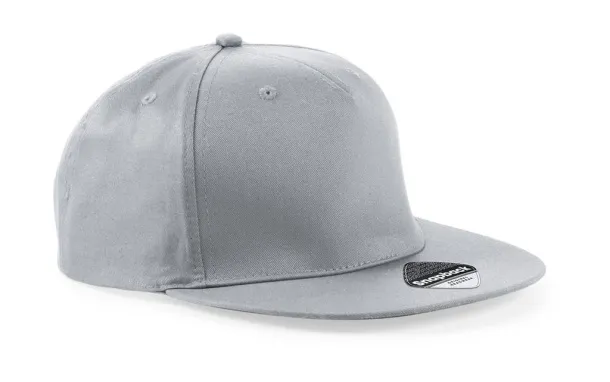  5 Panel Snapback Rapper Cap - Beechfield Light Grey