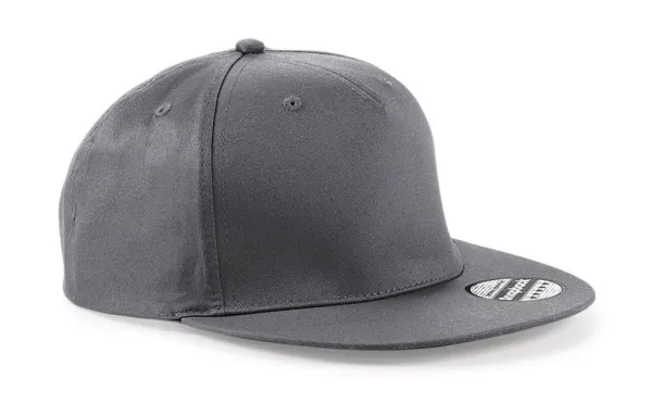  5 Panel Snapback Rapper Cap - Beechfield Graphite Grey