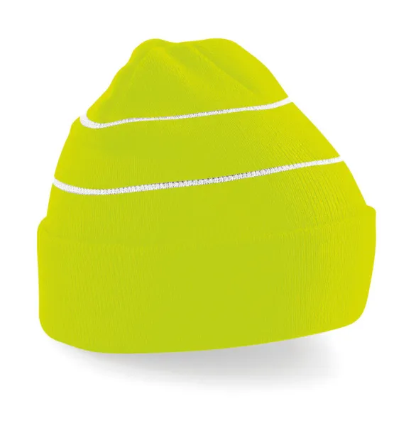  Enhanced-Viz Knitted Hat - Beechfield Fluorescent Yellow