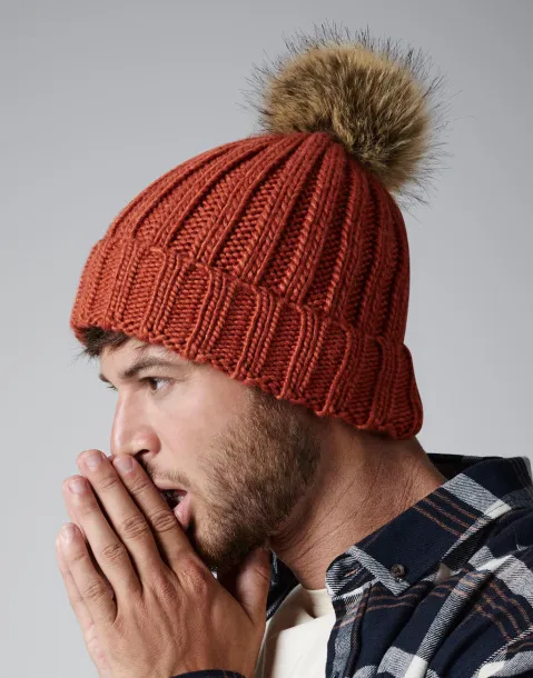  Fur Pop Pom Chunky Beanie - Beechfield