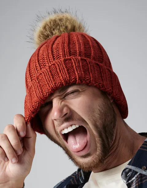  Fur Pop Pom Chunky Beanie - Beechfield