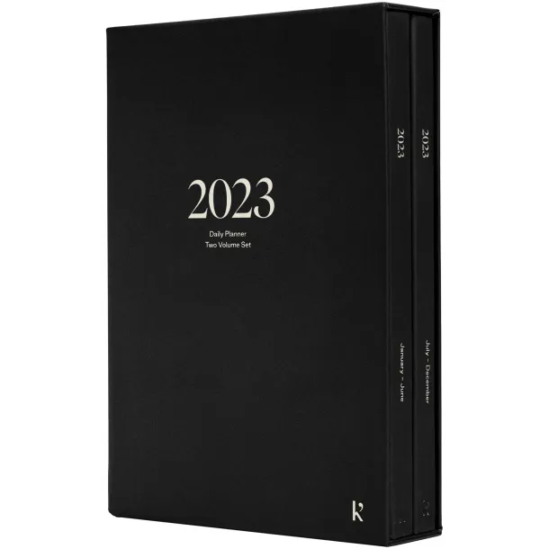 Karst® A5 daily hard cover planner set - K'arst® Solid black