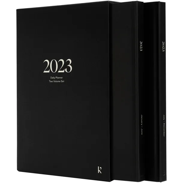 Karst® A5 daily hard cover planner set - K'arst® Solid black