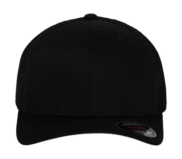  Mesh Cotton Twill Trucker Cap - 6 panels - Flexfit Black