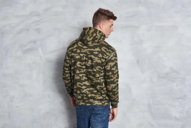  Kamuflažna hoodica, 280 g/m2 - Just Hoods Green Camo #33342E