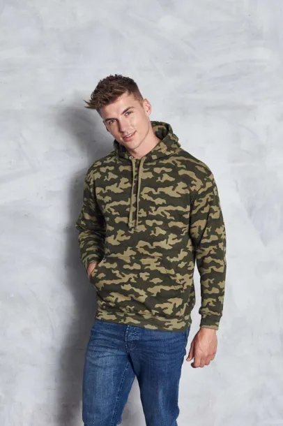  Kamuflažna hoodica, 280 g/m2 - Just Hoods Green Camo #33342E