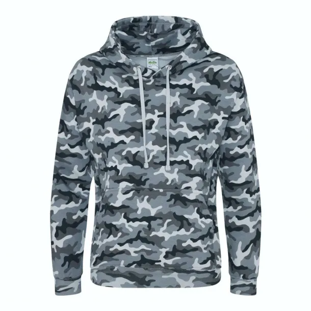  CAMO HOODIE - Just Hoods Heather Grey Black