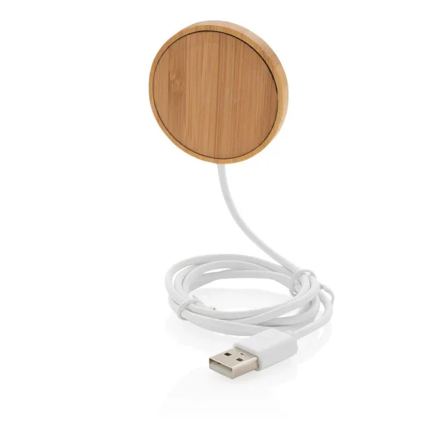  10W bamboo magnetic wireless charger - XD Collection Brown 