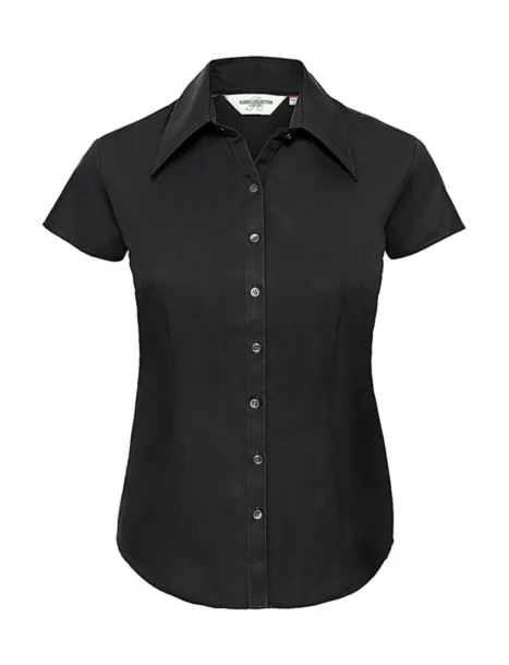  Ladies' Tencel® Fitted Shirt - Russell Collection Black