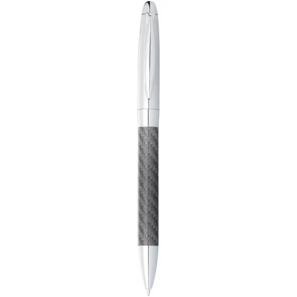 Winona ballpoint pen with carbon fibre details - Unbranded Silver Grey