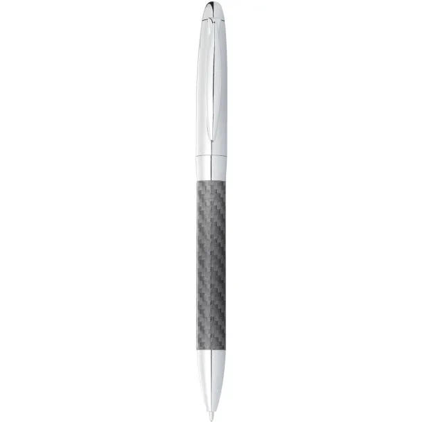 Winona ballpoint pen with carbon fibre details - Unbranded Silver Grey