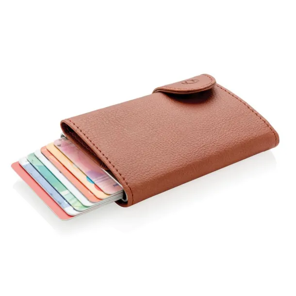  C-Secure RFID card holder & wallet - C-Secure Brown Silver