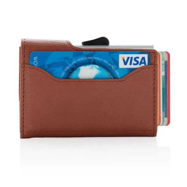  C-Secure RFID card holder & wallet - C-Secure Brown Silver