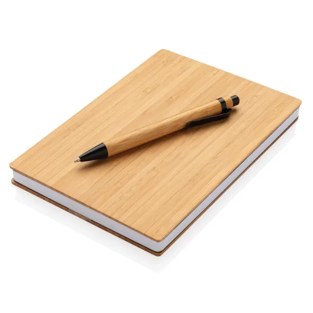  Bamboo set s notesom i kemijskom olovkom, A5 - XD Collection Smeđa