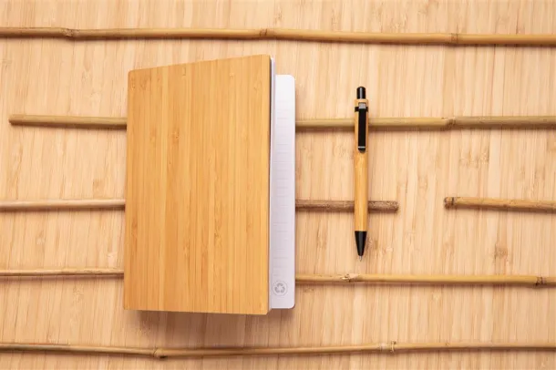  A5 Bamboo notebook & pen set - XD Collection Brown 