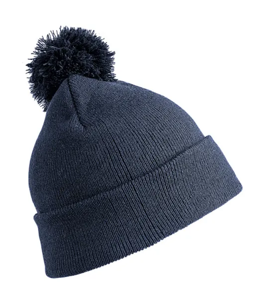  Junior Pom Pom Beanie - Result Winter Essentials Navy