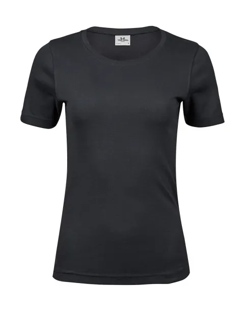  Ženska interlock kratka majica, 220 g/m² - Tee Jays Tamno siva