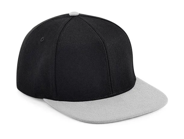  Original Flat Peak 6 Panel Snapback - Beechfield Black Siva