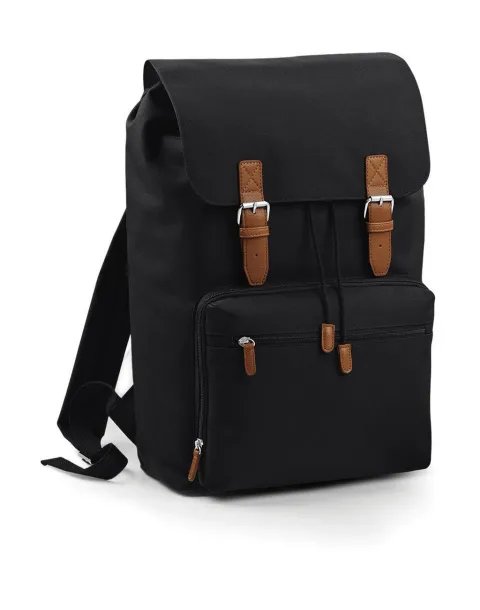  Vintage Laptop Backpack - Bagbase Black