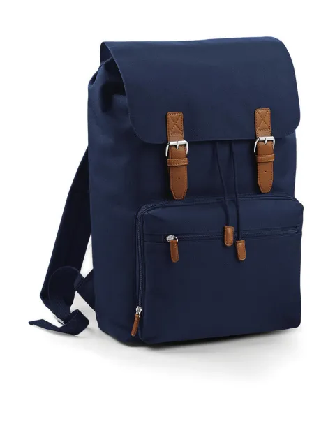  Vintage Laptop Backpack - Bagbase French Navy