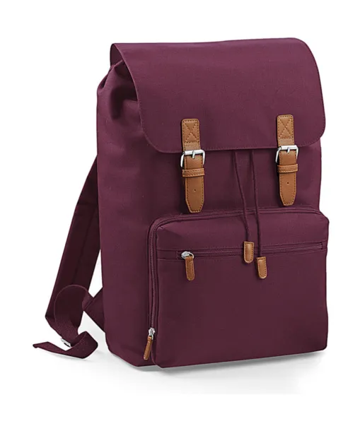  Vintage Laptop Backpack - Bagbase Burgundy