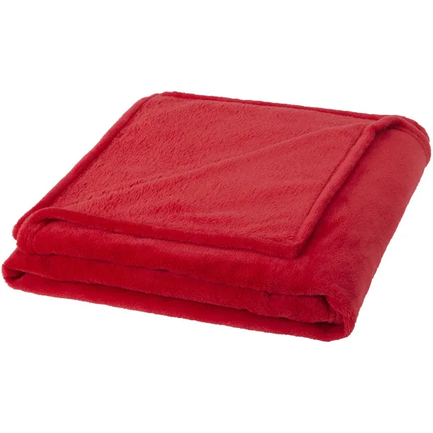 Bay extra soft coral fleece plaid blanket - Unbranded Red