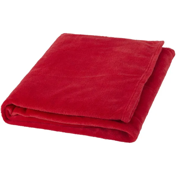 Bay extra soft coral fleece plaid blanket - Unbranded Red