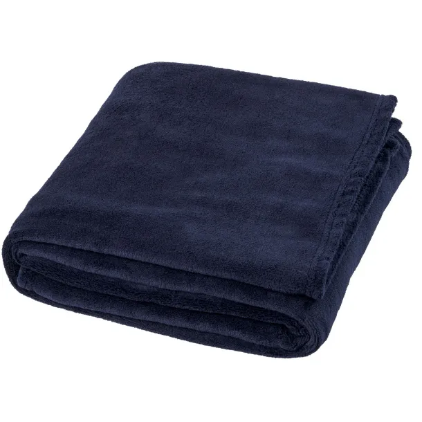 Bay extra soft coral fleece plaid blanket Dark blue