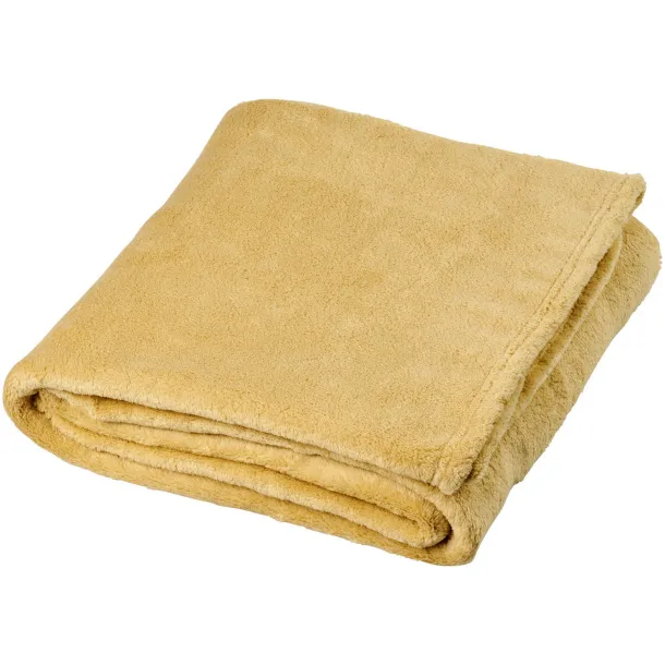 Bay extra soft coral fleece plaid blanket, 240 g/m2 Cream