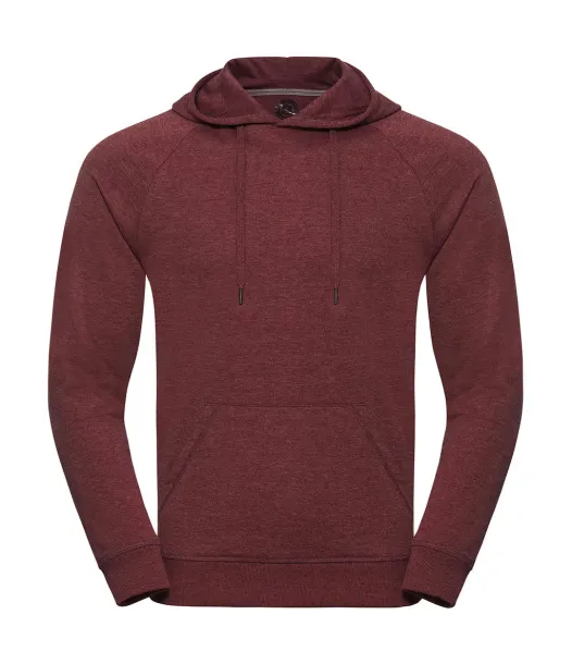  Men's HD Hooded Sweat - Russell  Maroon Marl