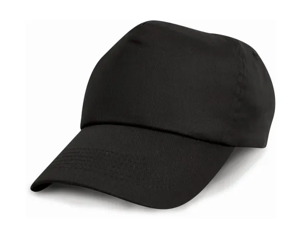  Kids Baseball Cap - Result Headwear Black