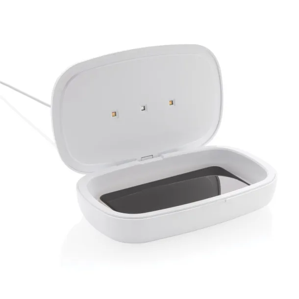  UV-C sterilizer box with 5W wireless charger - XD Collection White 