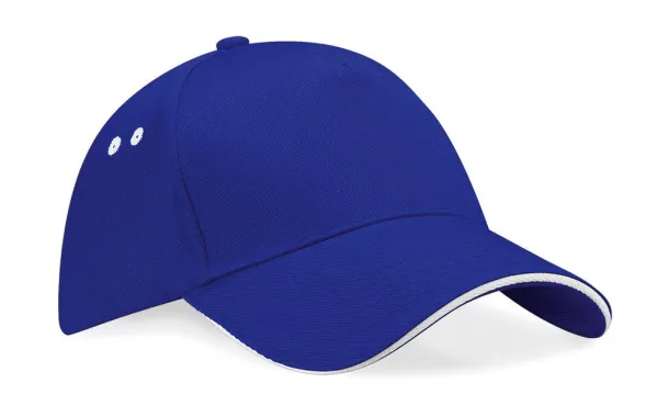  Ultimate 5 Panel Cap - Sandwich Peak - Beechfield Bright Royal Bijela