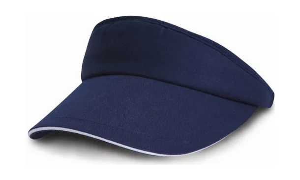  Sport Visor - Result Headwear Navy Bijela