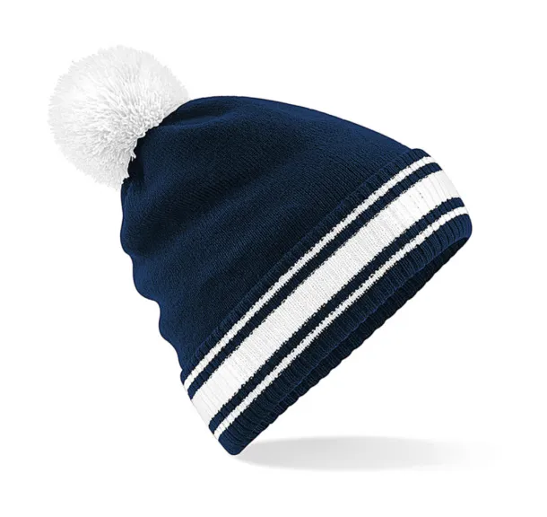  Stadium Beanie - Beechfield French Navy Bijela