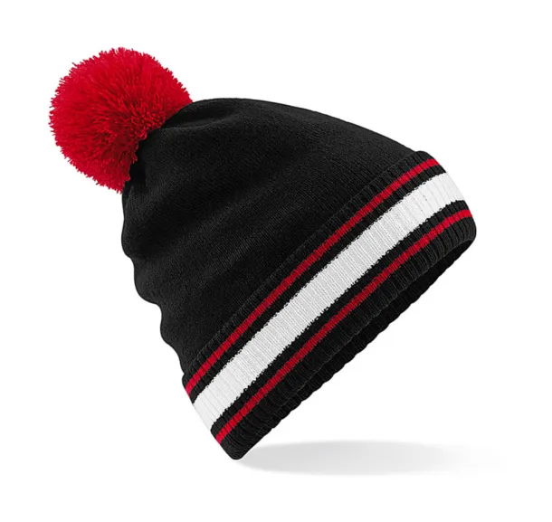  Stadium Beanie - Beechfield Black Classic Red