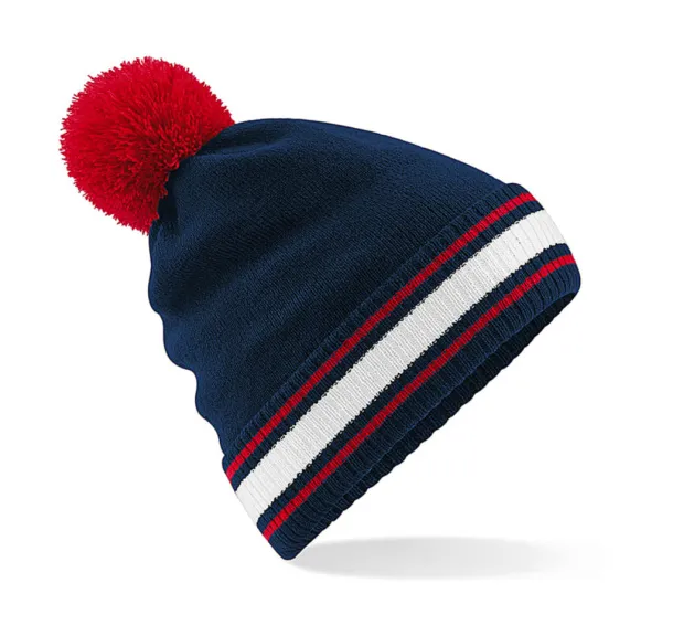  Stadium Beanie - Beechfield French Navy Classic Red