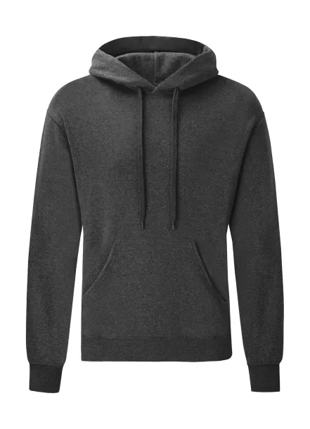  Classic Hooded Sweat - Fruit of the Loom Dark Heather Grey