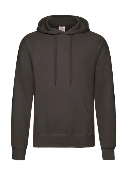  Classic Hooded Sweat - Fruit of the Loom Chocolate