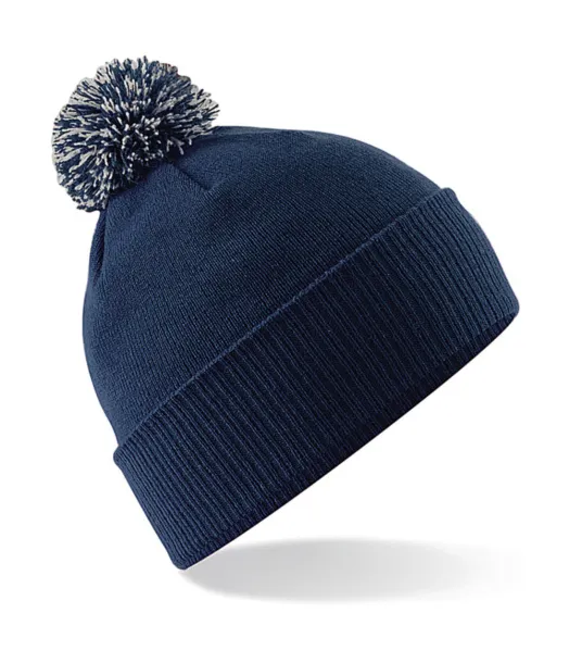  Snowstar Beanie - Beechfield French Navy Light Grey