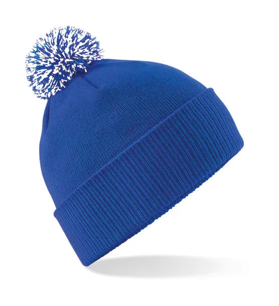  Snowstar Beanie - Beechfield Bright Royal Bijela