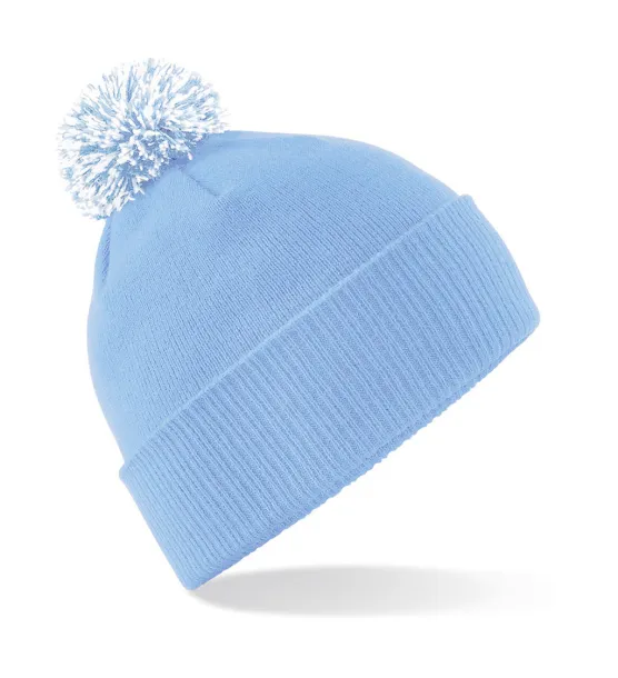  Snowstar Beanie - Beechfield Sky blue Bijela