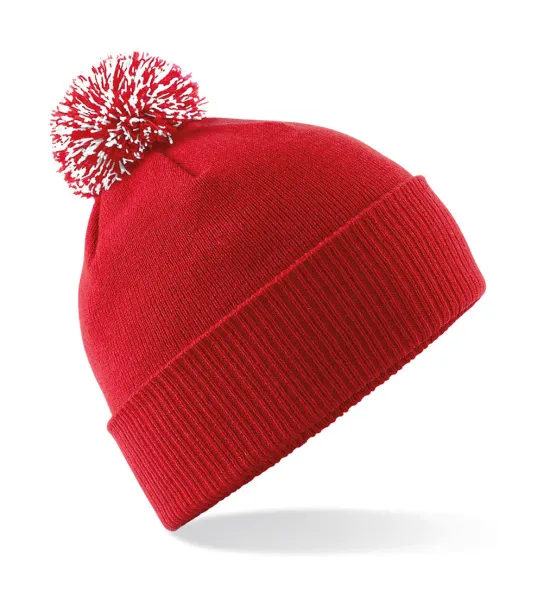  Snowstar Beanie - Beechfield Classic Red Bijela